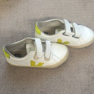 Veja Kids White and Yellow Sneakers